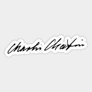 Charlie Chaplin signature Sticker